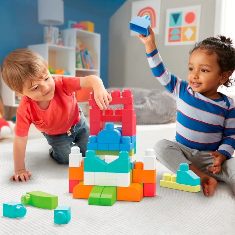Mega Bloks Big Building Bag 60 Pieces - Pink thumbnail 3