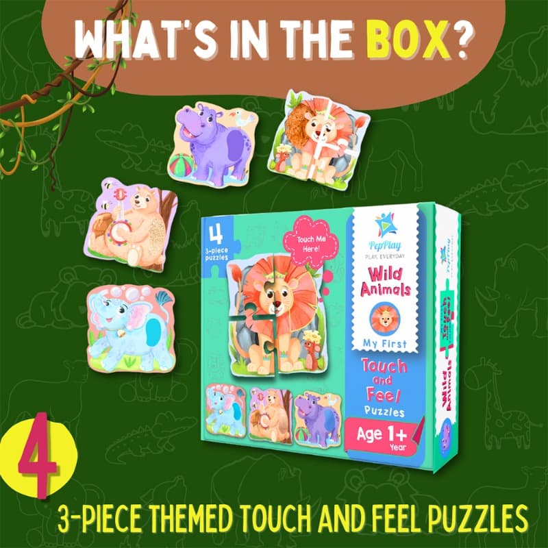 Touch & Feel Puzzle - Wild Animals thumbnail 5