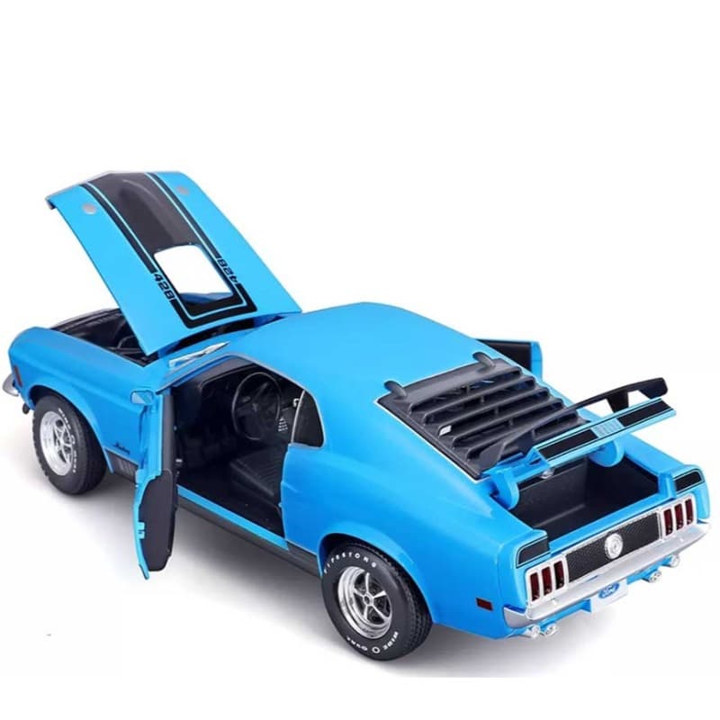 Maisto 1970 Ford Mustang Mach 1 - Blue thumbnail 3