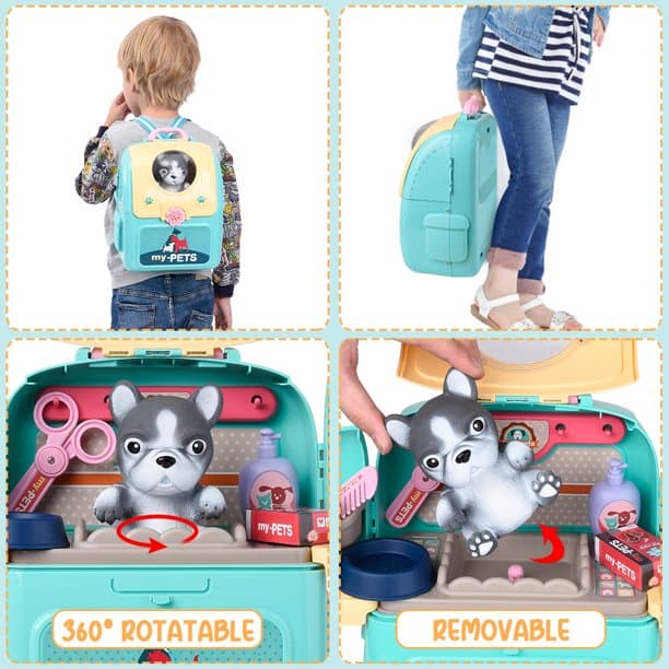 The Pet Set Grooming Care Toy Backpack - Dog thumbnail 5