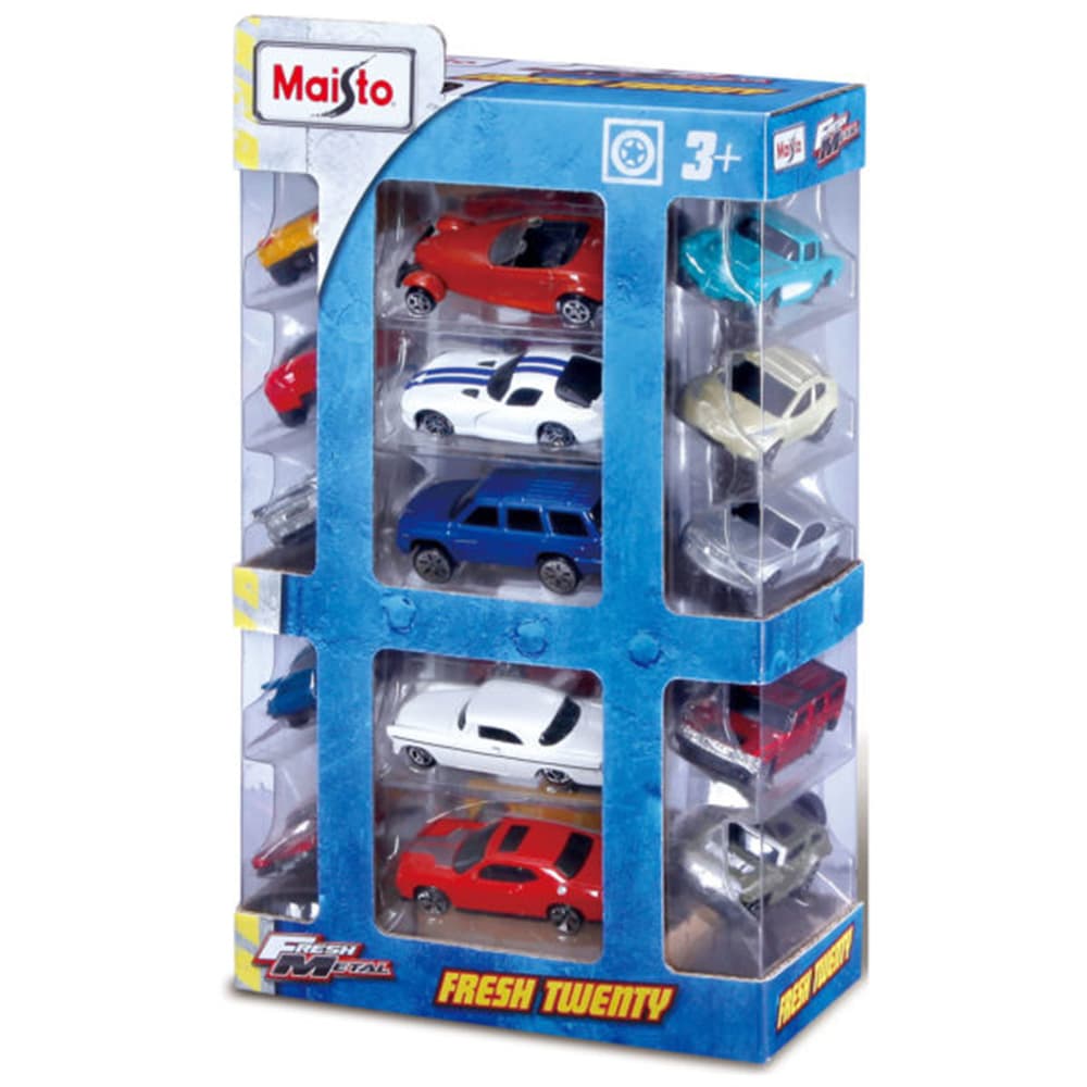 Maisto Fresh Metal 20 Pcs Vehicle Pack - Multi shapes thumbnail 3