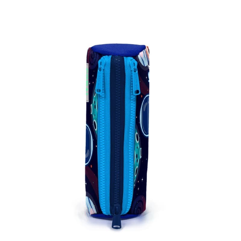 Coral High Kids Astronaut Print 3-Compartment Pencil Case Sax Blue thumbnail 2