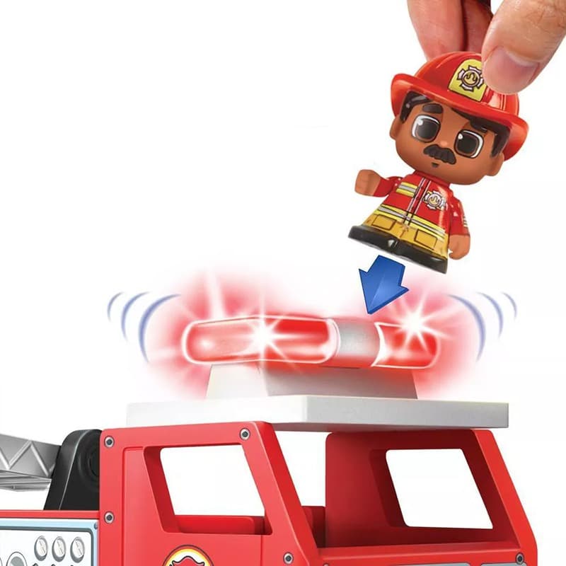 Tile Town Fire Truck Magnetic Tiles Set thumbnail 5
