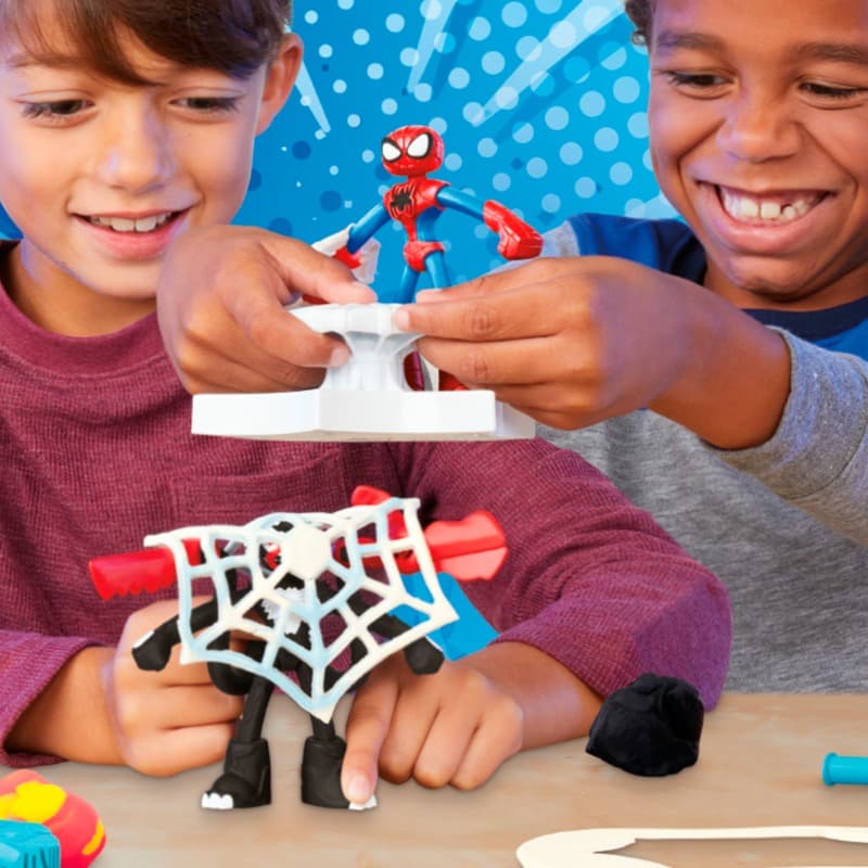 Play-Doh Marvel Spider Man Launch And Slice Playset - 2 Action Figures thumbnail 5