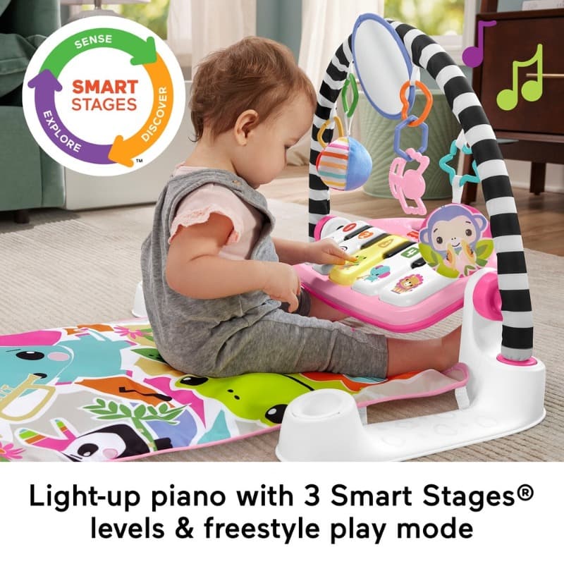 Fisher Price Glow & Grow Cake & Play Piano Gym - Pink thumbnail 5