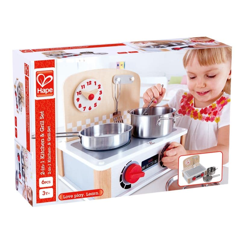 Hape - 2-in-1 Kitchen & Grill Set thumbnail 2