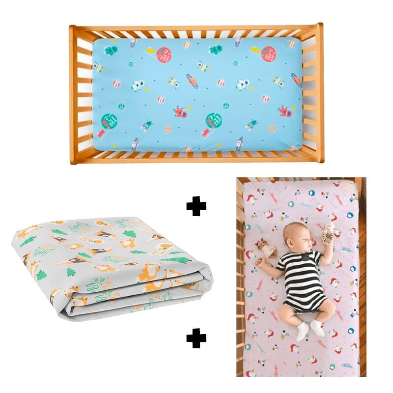 3 Rabitat Organic Cotton Fitted Crib Sheet