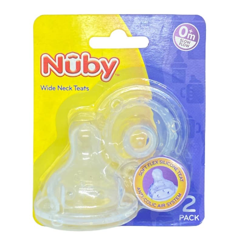 Nuby - Silicone Replacement Slow Flow Nipples - Pack of 2
