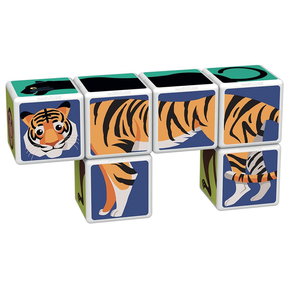 Geomag Magicube Printed Jungle Animals With Cards - 9 Pcs thumbnail 3