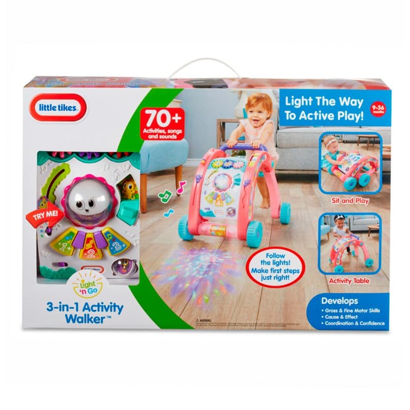 Little Tikes Light N Go 3 In1 Activity Walker - Pink thumbnail 2