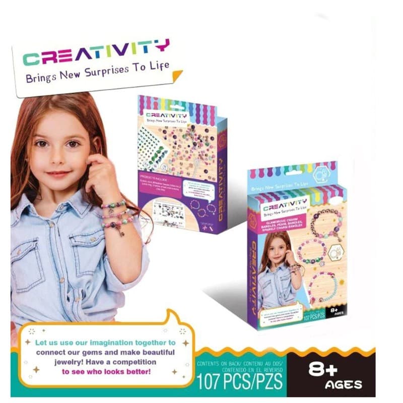 Colorful Beaded Jewelry Craft Kit for Kids
