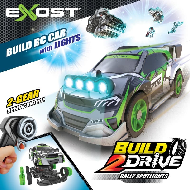 Exost Build 2 Drive Rally Spotlights Remote Control Car
