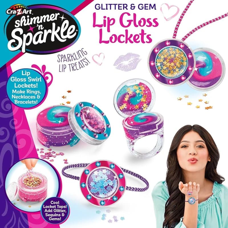 Cra-Z-Art Shimmer N Sparkle Glitter And Gem Lip Gloss Locket thumbnail 2