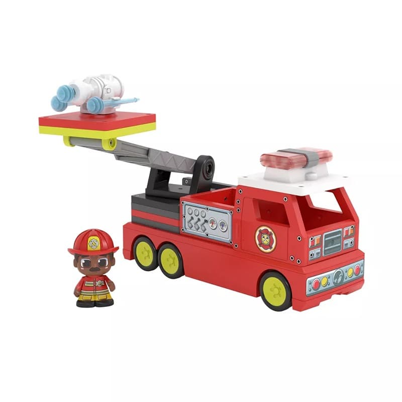 Tile Town Fire Truck Magnetic Tiles Set thumbnail 3