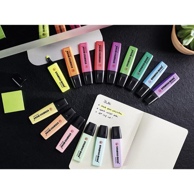 Stabilo Boss Original Highlighter Pastel And Neon - 15 Colors thumbnail 3