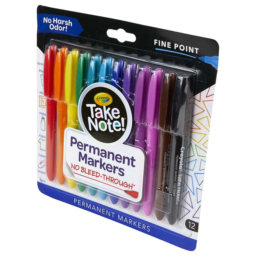 Crayola Permanent Markers Water Based - 12 Colors thumbnail 3