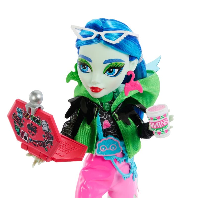 Monster High Gulia Doll Wears Skulltimite Neon Frets thumbnail 3