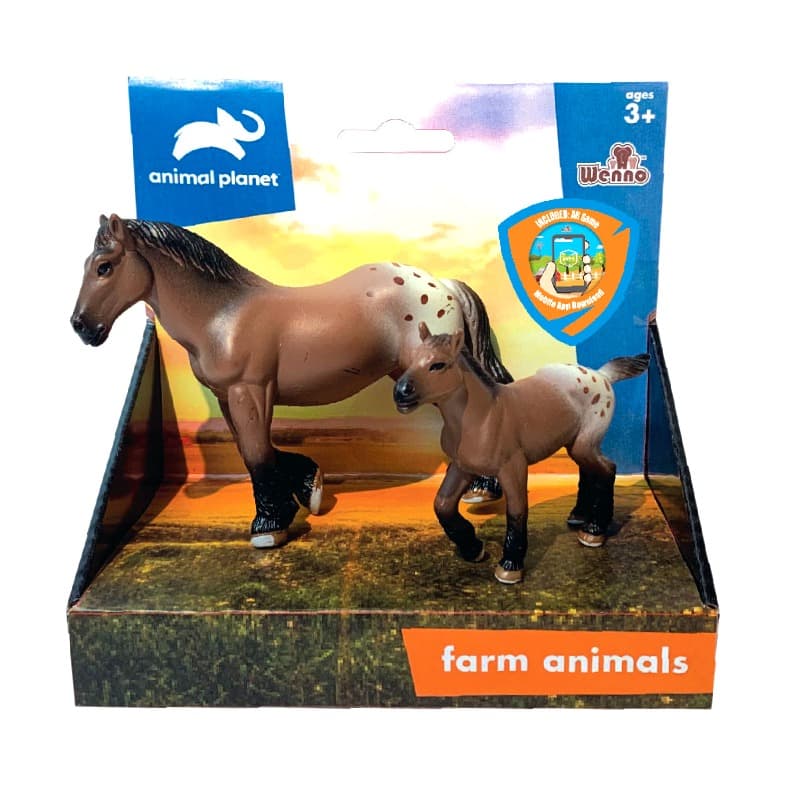 Wenno Farm Animal Toy - Horse And Her Young