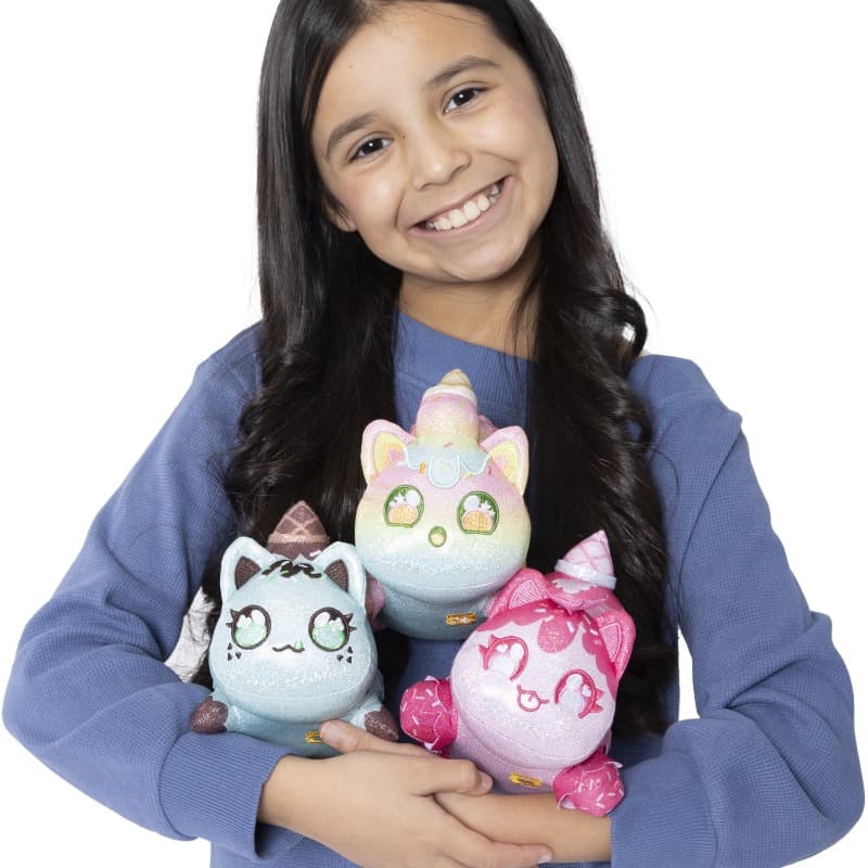 Aphmau MeeMeow Plush 3pk Sparkle Ice Cream - 6inch - Assorted thumbnail 3