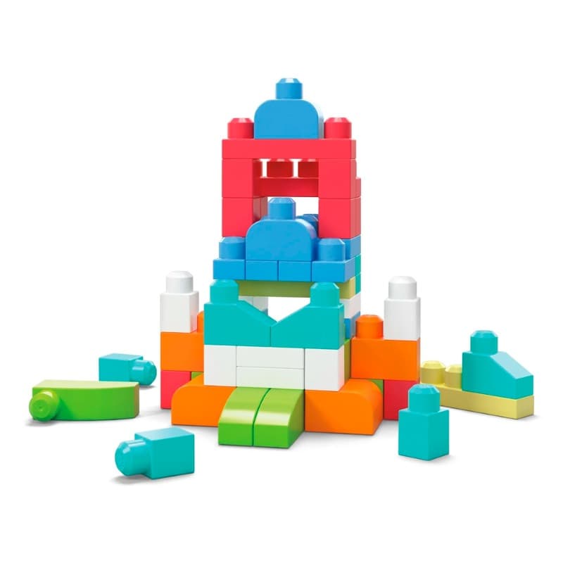 Mega Bloks Big Building Bag 60 Pieces - Pink thumbnail 4