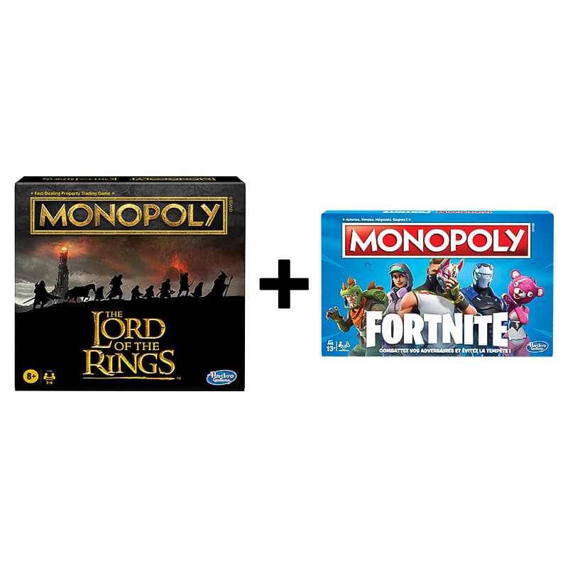 Buy 1 Get 1 Free Monopoly The Lord of The Rings Game + Fortnite 2 Edition Board Game