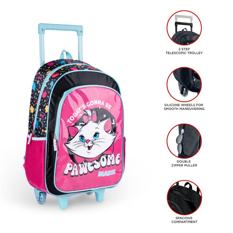 Disney Marie 5 in 1 Trolley School Bag Set - Pawsome thumbnail 3