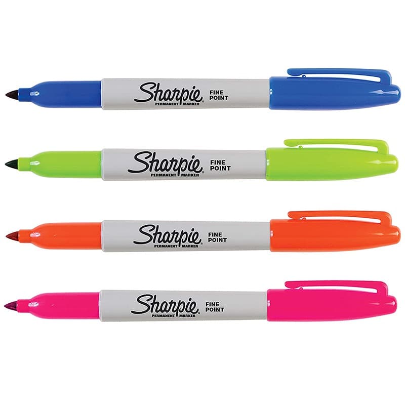 Sharpie - Permanent Marker Card Of Fun Colors - 4 Pcs thumbnail 2