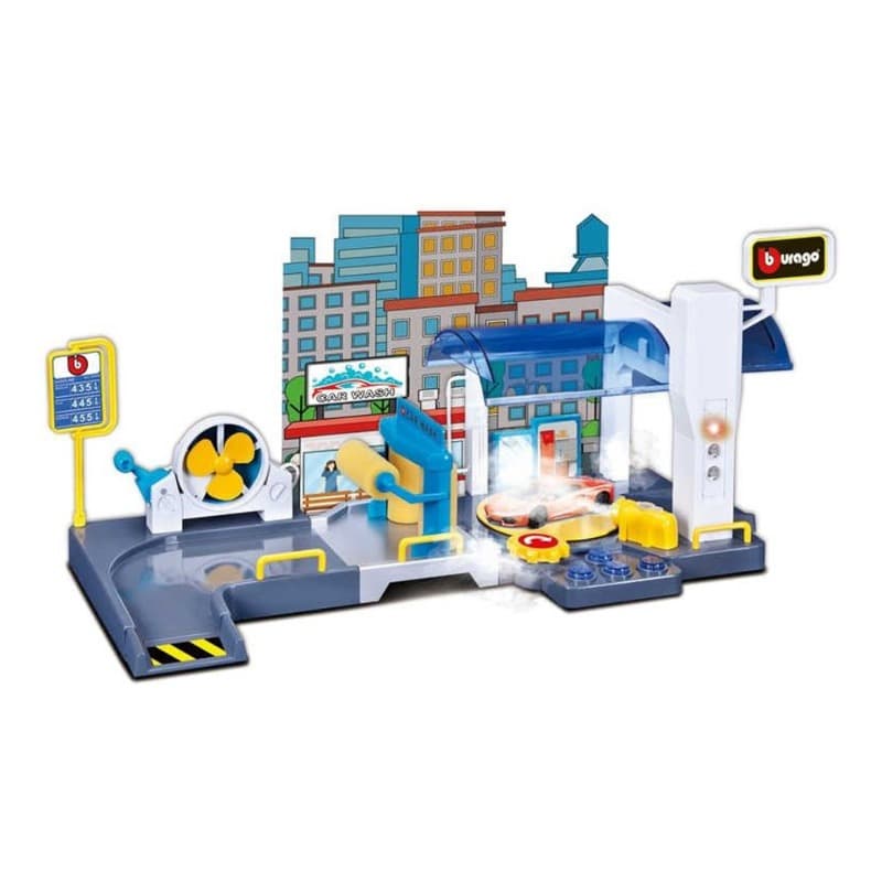 Bburago Street Fire Car Wash Playset thumbnail 2