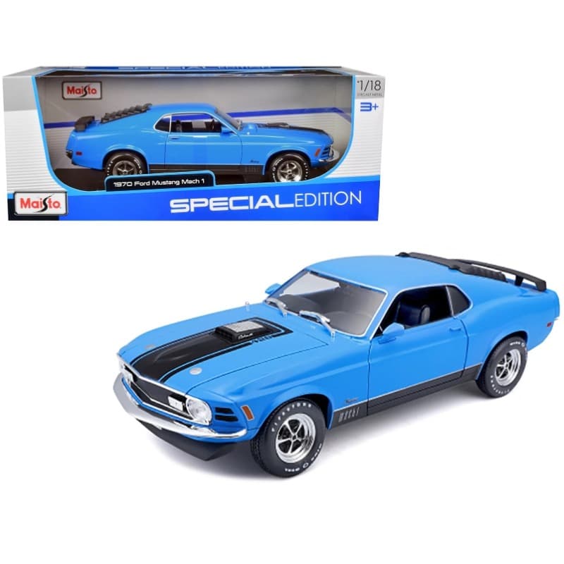 Maisto 1970 Ford Mustang Mach 1 - Blue