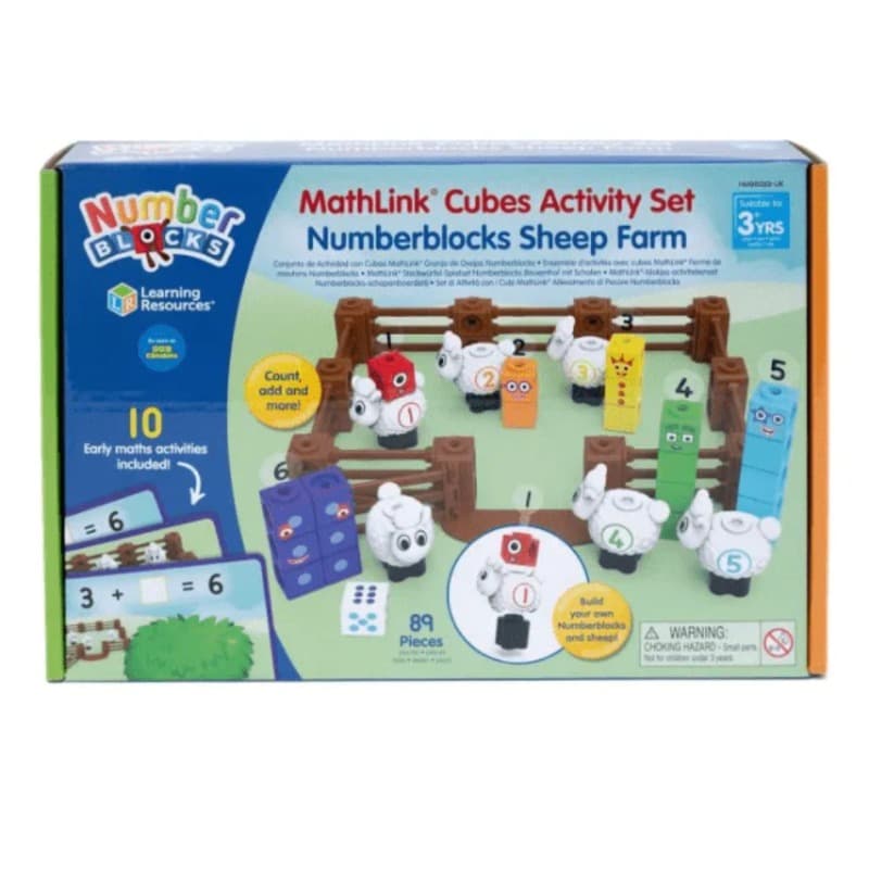 Learning Resources - MathLink Cubes Numberblocks Sheep Farm Activity Set