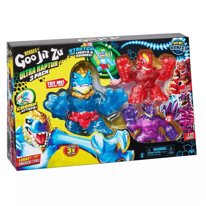 Heroes of Goo Jit Zu Ultra Raptor 3 Figures thumbnail 4