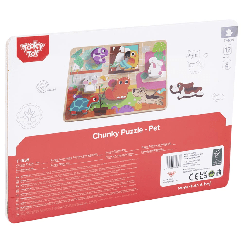 Tooky Toy Wooden Chunky Puzzle thumbnail 2